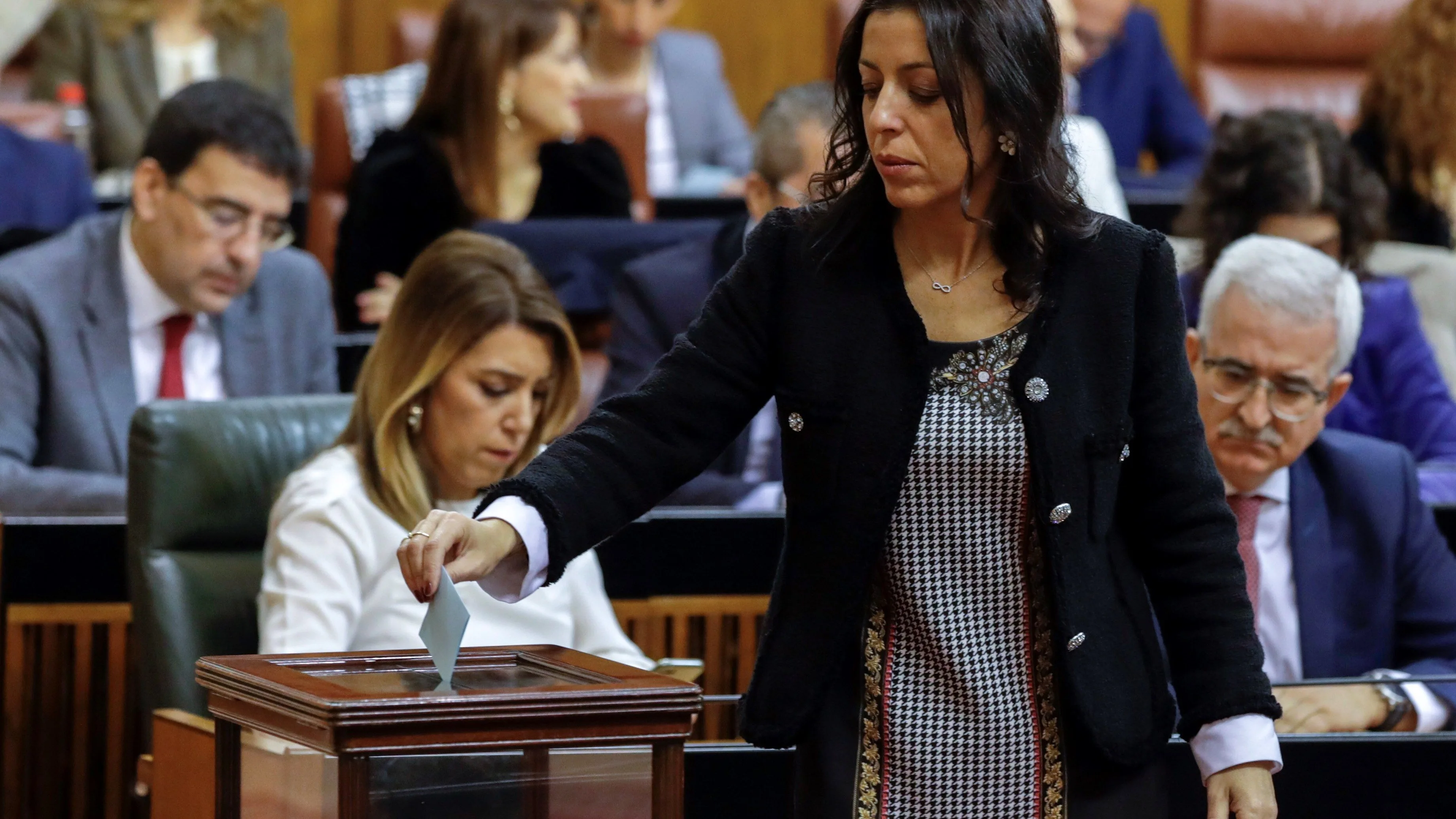 La diputada almeriense de Ciudadanos Marta Bosquet, que ha sido elegida presidenta de la Cámara autonómica