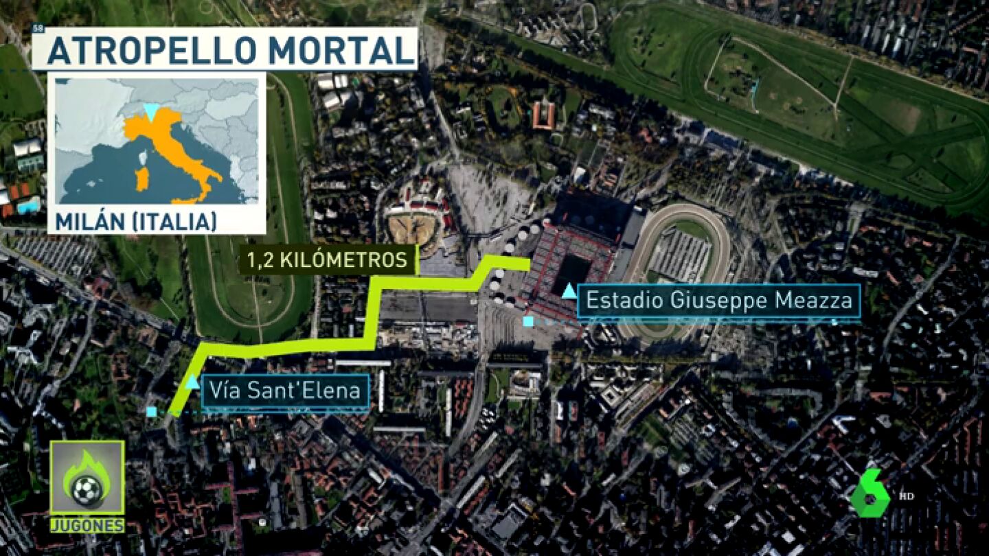 Muere un aficionado del Inter en una pelea entre ultras al ser atropellado cerca del estadio Meazza de Mil&aacute;n