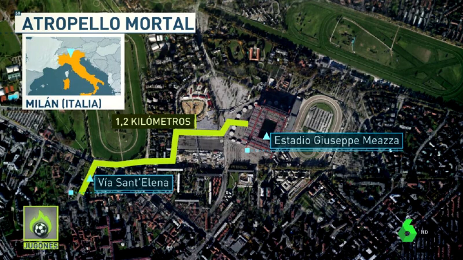 Muere un aficionado del Inter en una pelea entre ultras al ser atropellado cerca del estadio Meazza de Mil&aacute;n