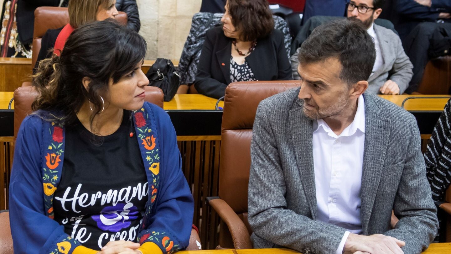 Los l&iacute;deres de Adelante Andaluc&iacute;a, Teresa Rodr&iacute;guez, y Antonio Ma&iacute;llo