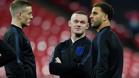 Wayne Rooney, en un entrenamiento de Inglaterra Wayne Rooney, en un entrenamiento de Inglaterra