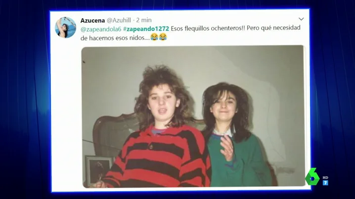 Flequillos ochenteros, tacones con calentadores, barbilla de chivo... las tendencias más absurdas que siguieron los espectadores de Zapeando