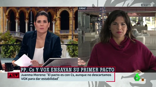 Teresa Rodríguez: "El acuerdo de PP, Cs y Vox pone en riesgo los derechos conquistados con mucho esfuerzo por el pueblo andaluz" Teresa Rodríguez: "El acuerdo de PP, Cs y Vox pone en riesgo los derechos conquistados con mucho esfuerzo por el pueblo andaluz"