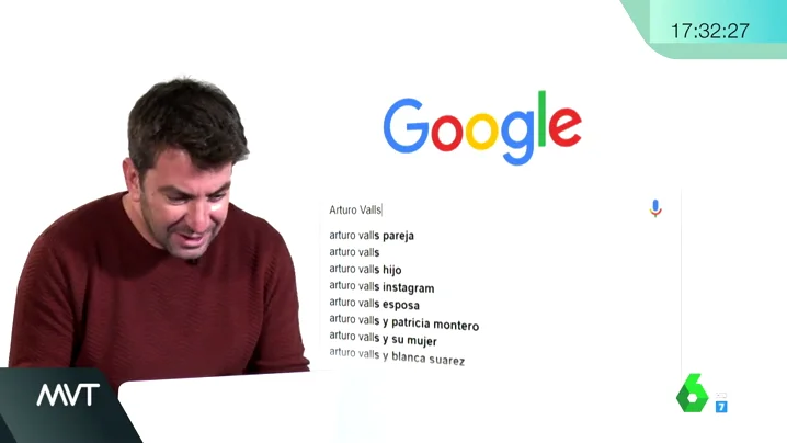 Arturo Valls se busca en Google en MVT: Wikipedia tiene un grave error y triunfa con sus imitaciones