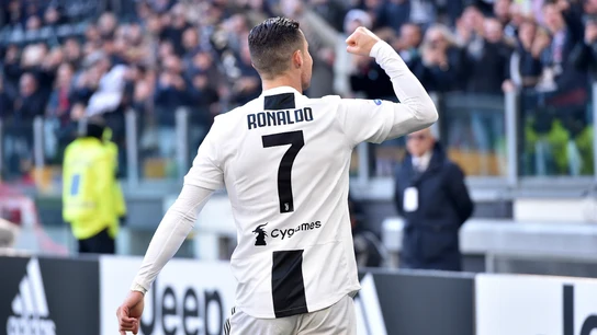 Cristiano celebra un gol con la Juventus Cristiano celebra un gol con la Juventus