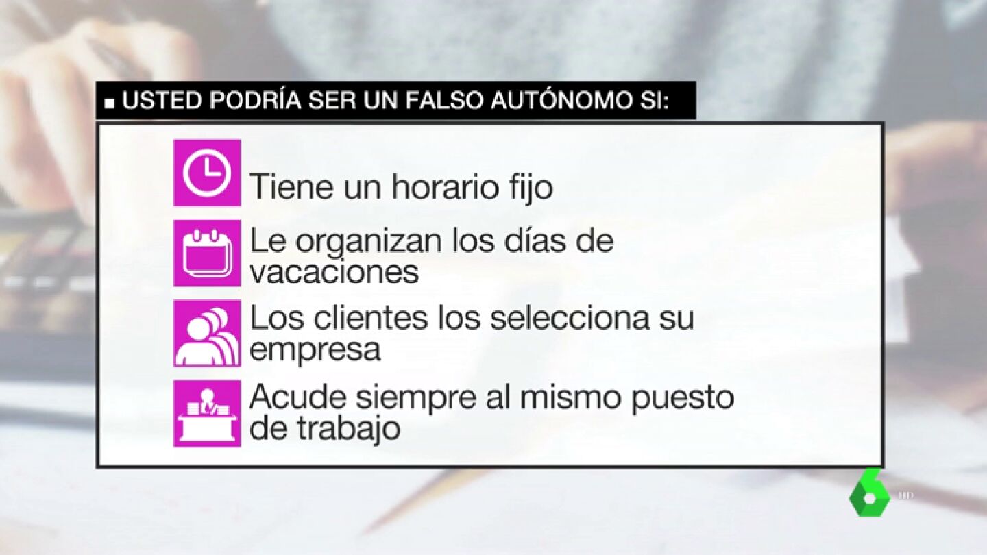Falsos aut&oacute;nomos