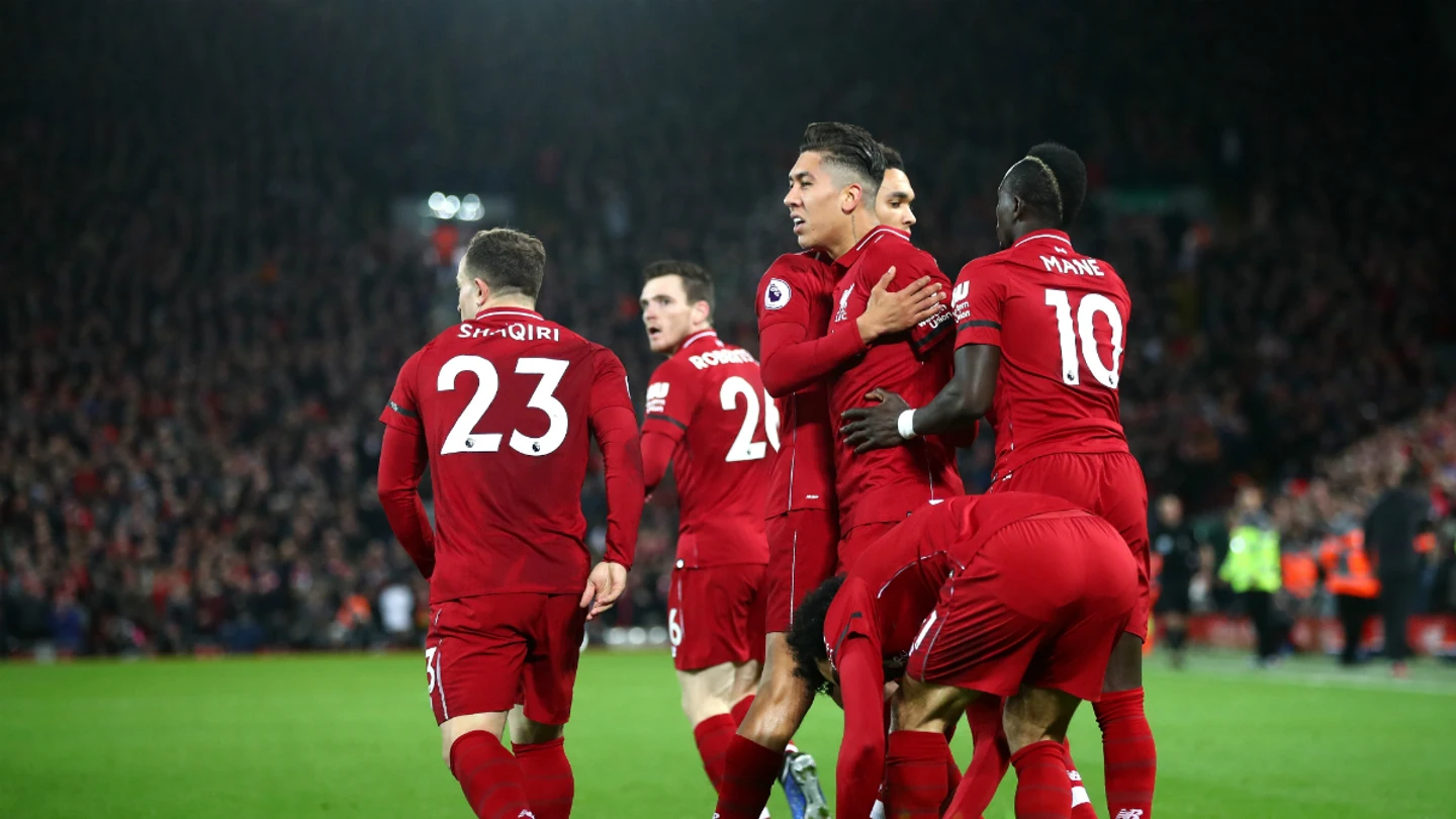 El Liverpool celebra un gol El Liverpool celebra un gol