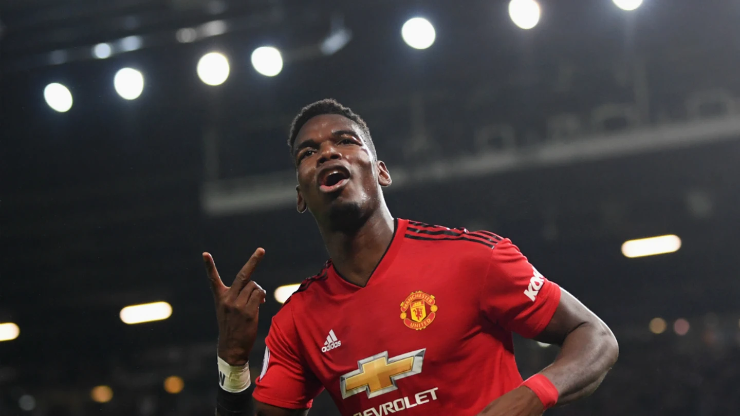 Pogba celebra un gol con el United Pogba celebra un gol con el United