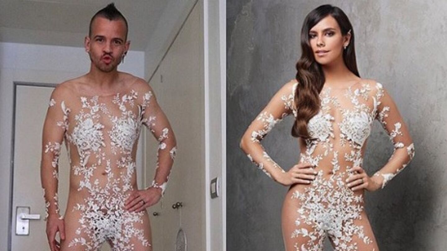 Imagen de Cristina Pedroche y David Mu&ntilde;oz con el vestido de las Campanadas
