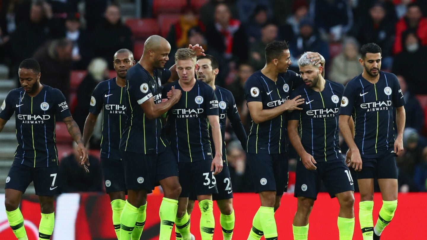 El Manchester City celebra un gol