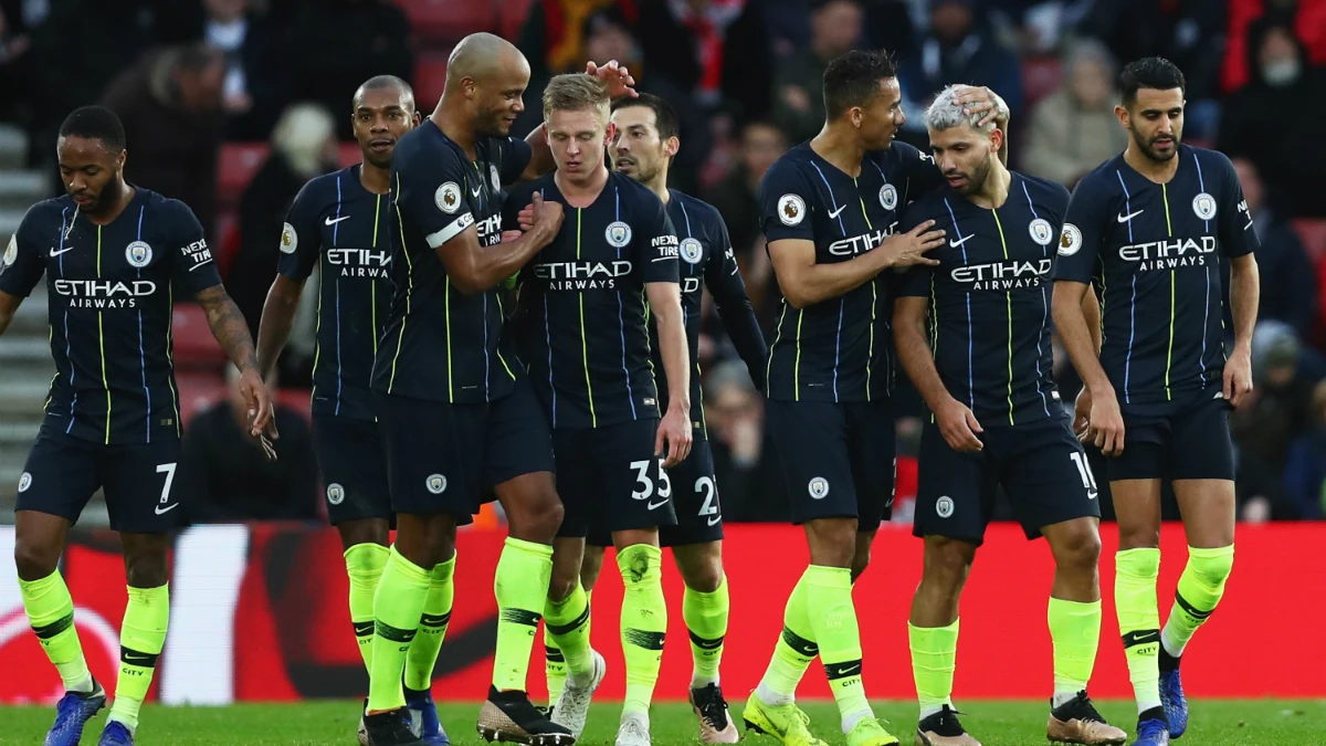 El Manchester City celebra un gol