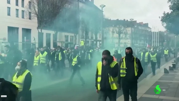 Imagen de los 'chalecos amarillos' en Francia