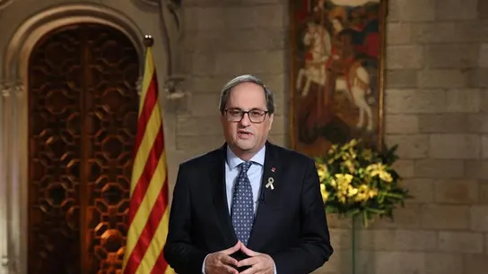 Quim Torra durante el discurso de Navidad Quim Torra durante el discurso de Navidad