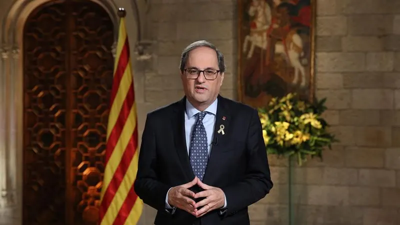 Quim Torra durante el discurso de Navidad