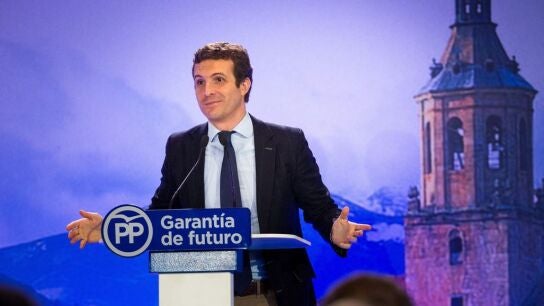 Imagen de Pablo Casado en un acto del PP
