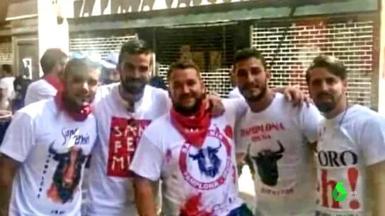 Los integrantes de La Manada en Pamplona Los integrantes de La Manada en Pamplona