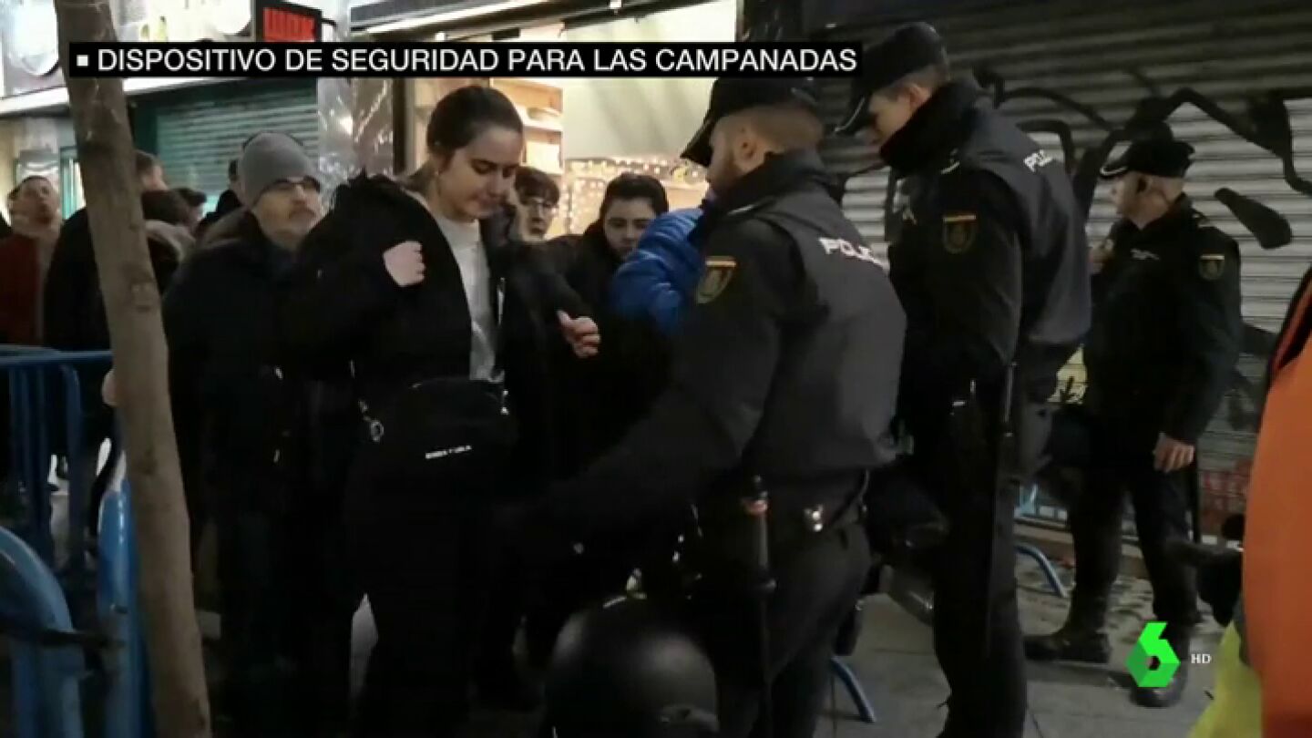 Dispositivo de seguridad en la Puerta del Sol