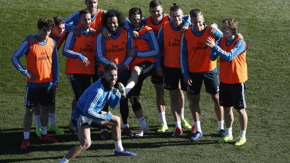 El Real Madrid, en un entrenamiento