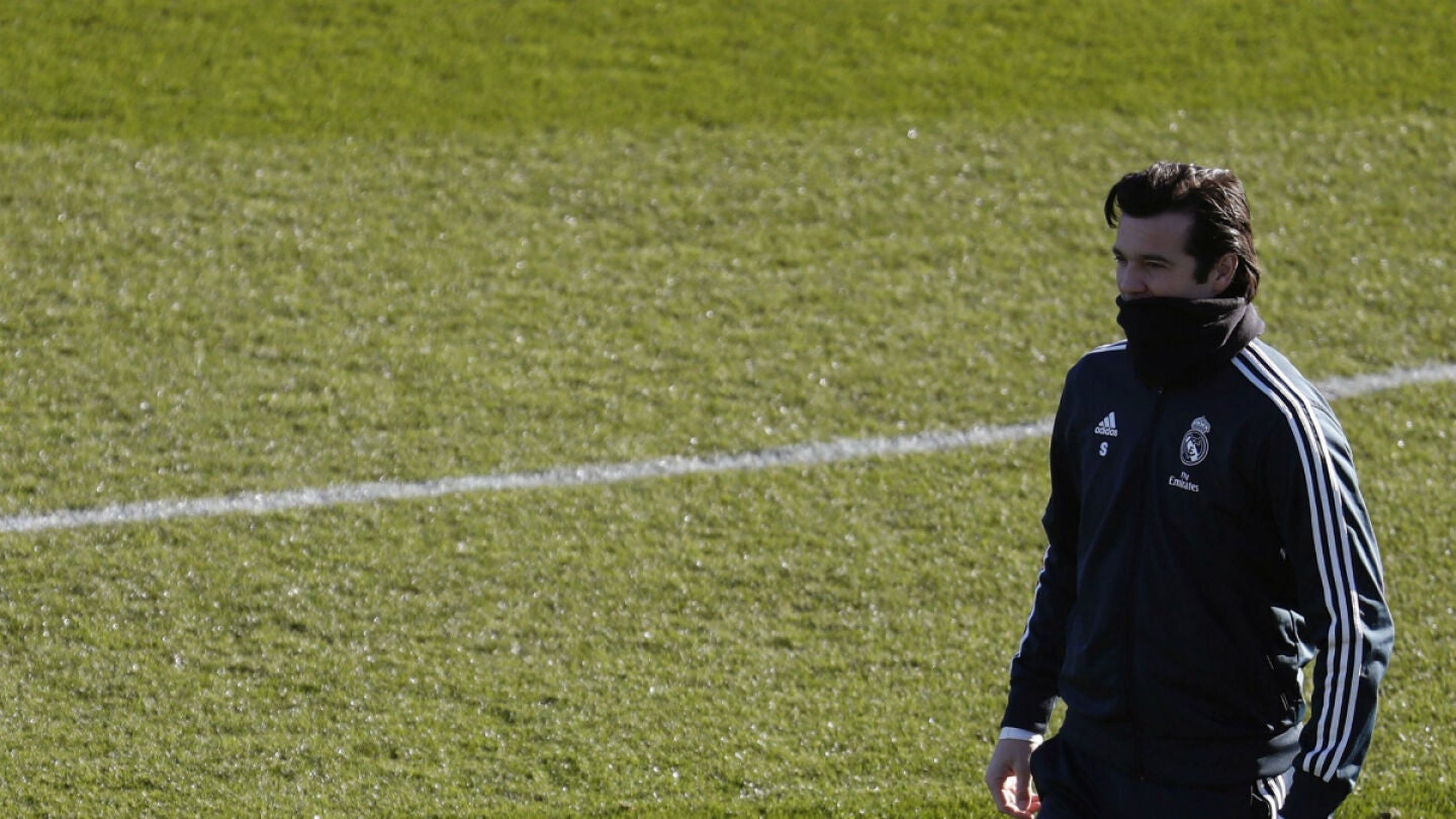 Santiago Solari, en un entrenamiento