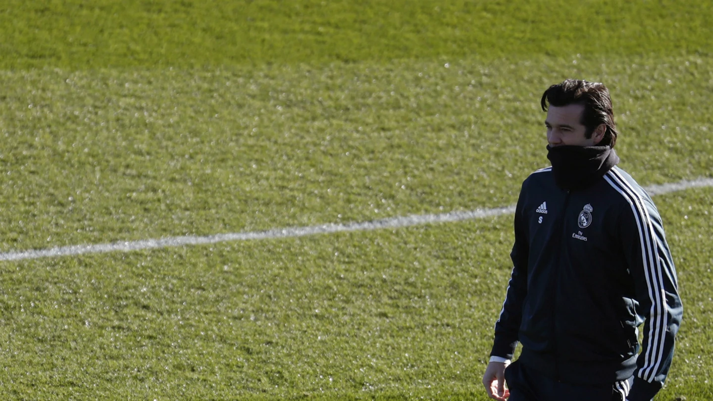 Santiago Solari, en un entrenamiento Santiago Solari, en un entrenamiento