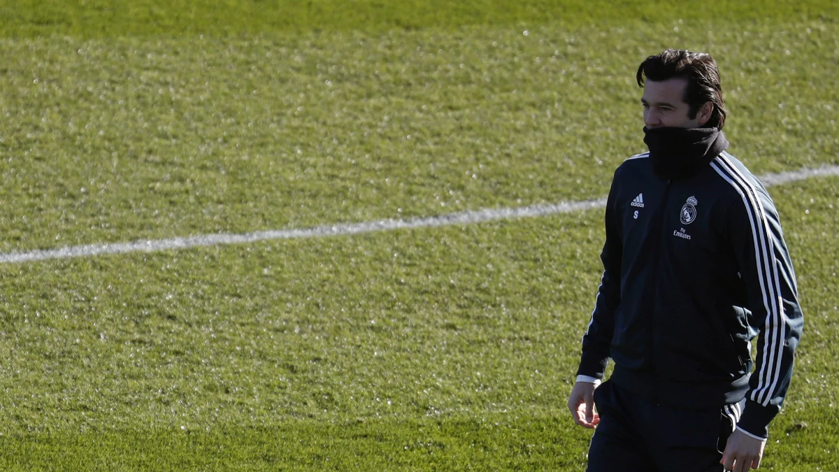 Santiago Solari, en un entrenamiento