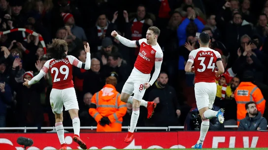 Ramsey celebra su gol contra el West Ham Ramsey celebra su gol contra el West Ham