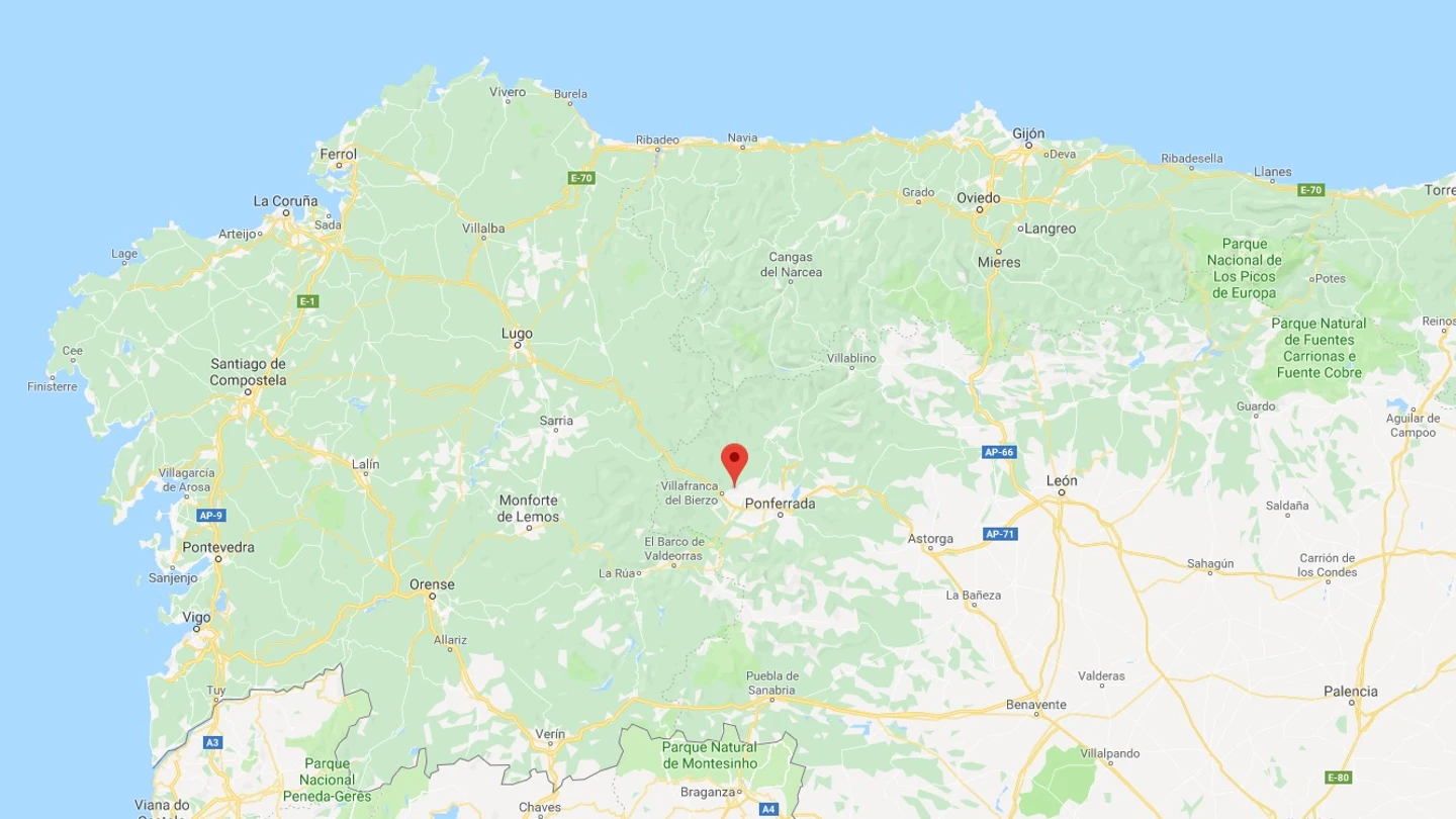 Ubicación de Valtuille de Arriba Ubicación de Valtuille de Arriba