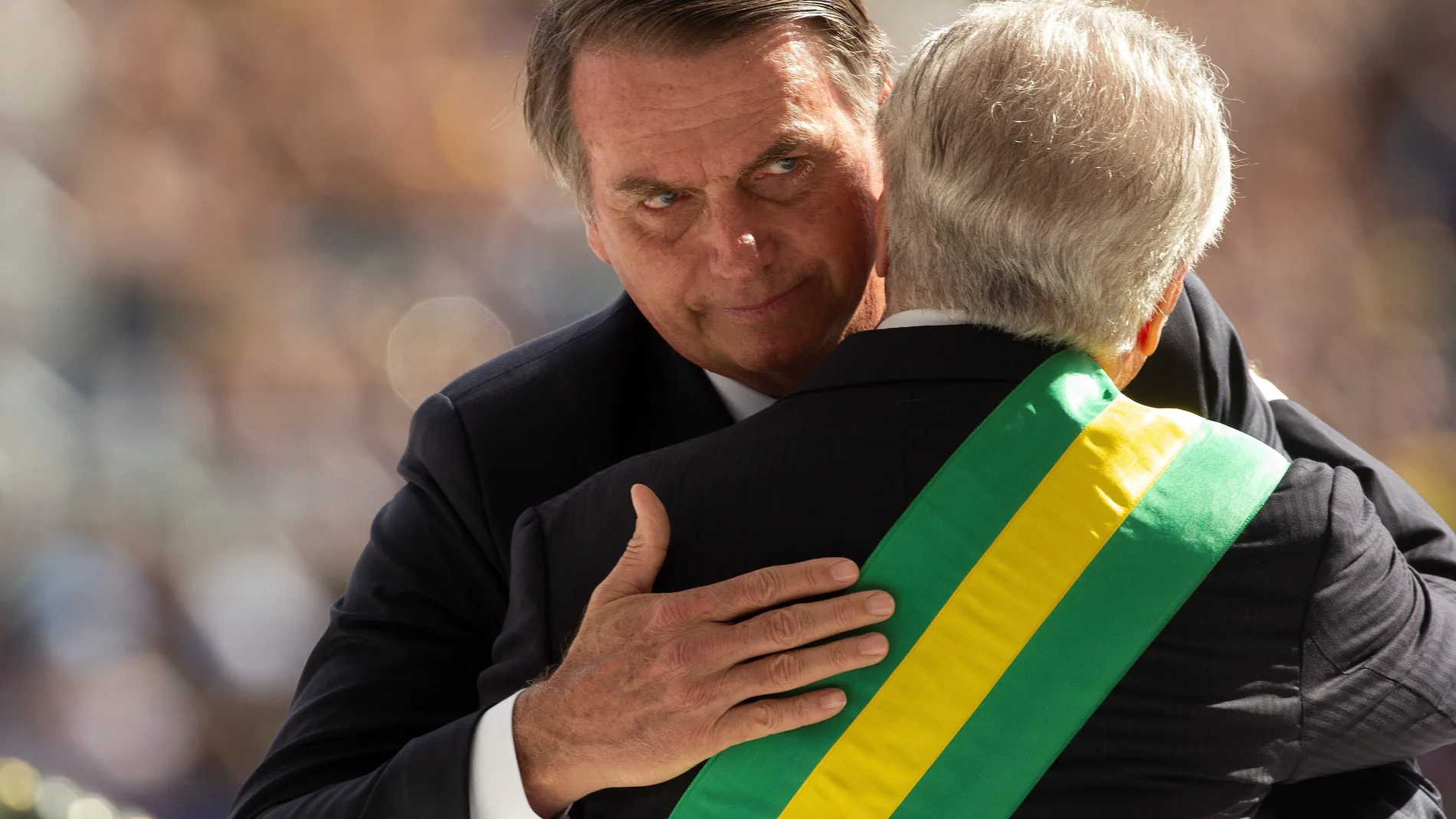El nuevo presidente de Brasil, Jair Bolsonaro, es recibido por su antecesor, Michel Temer