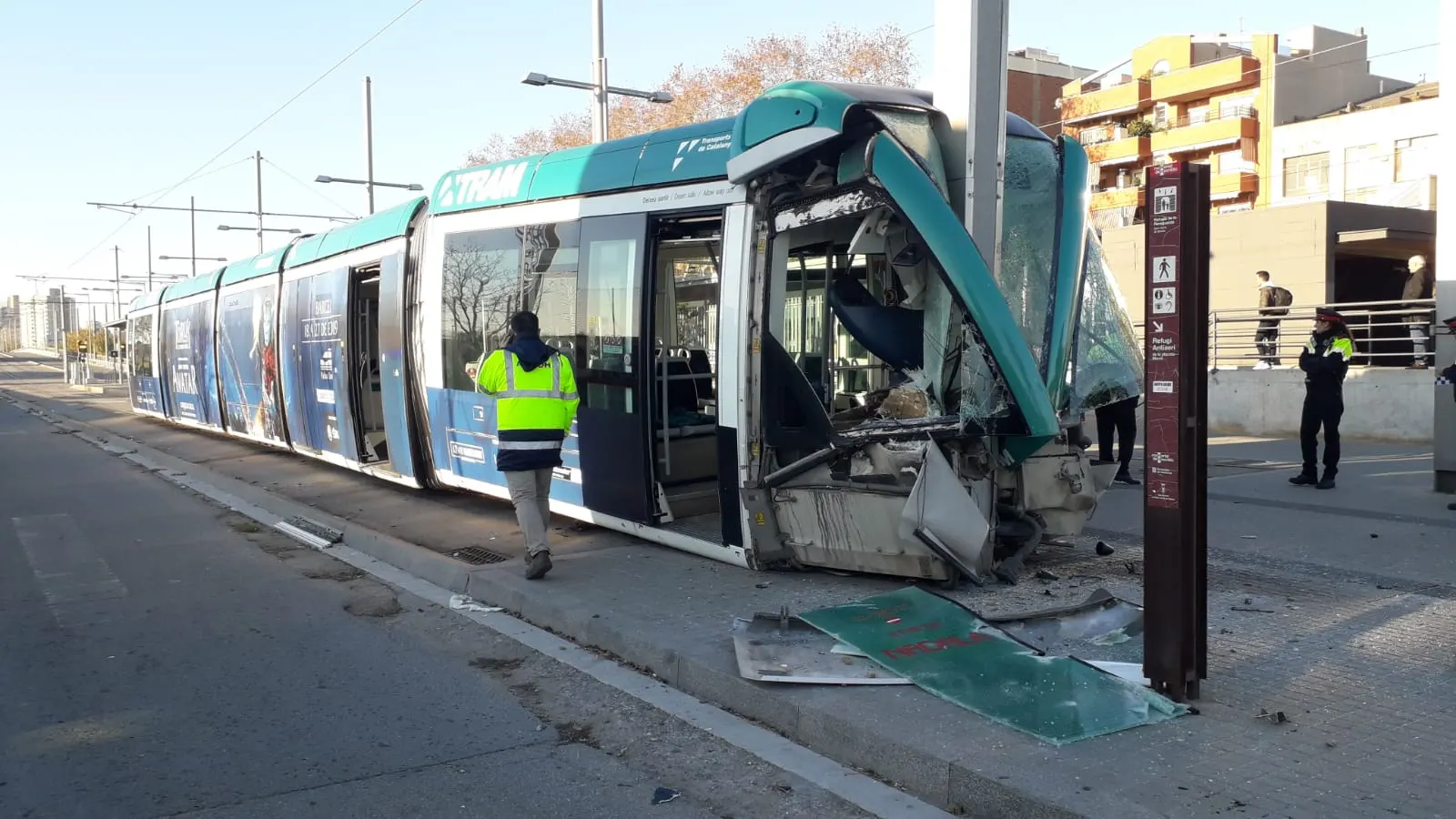 Accidente de tranvía en Barcelona