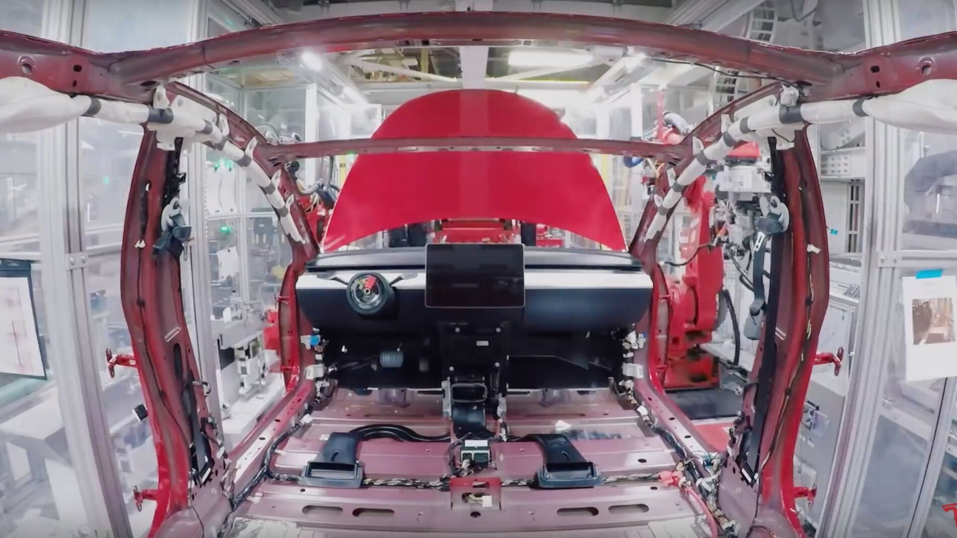 Ensamblaje de un Tesla Model 3 