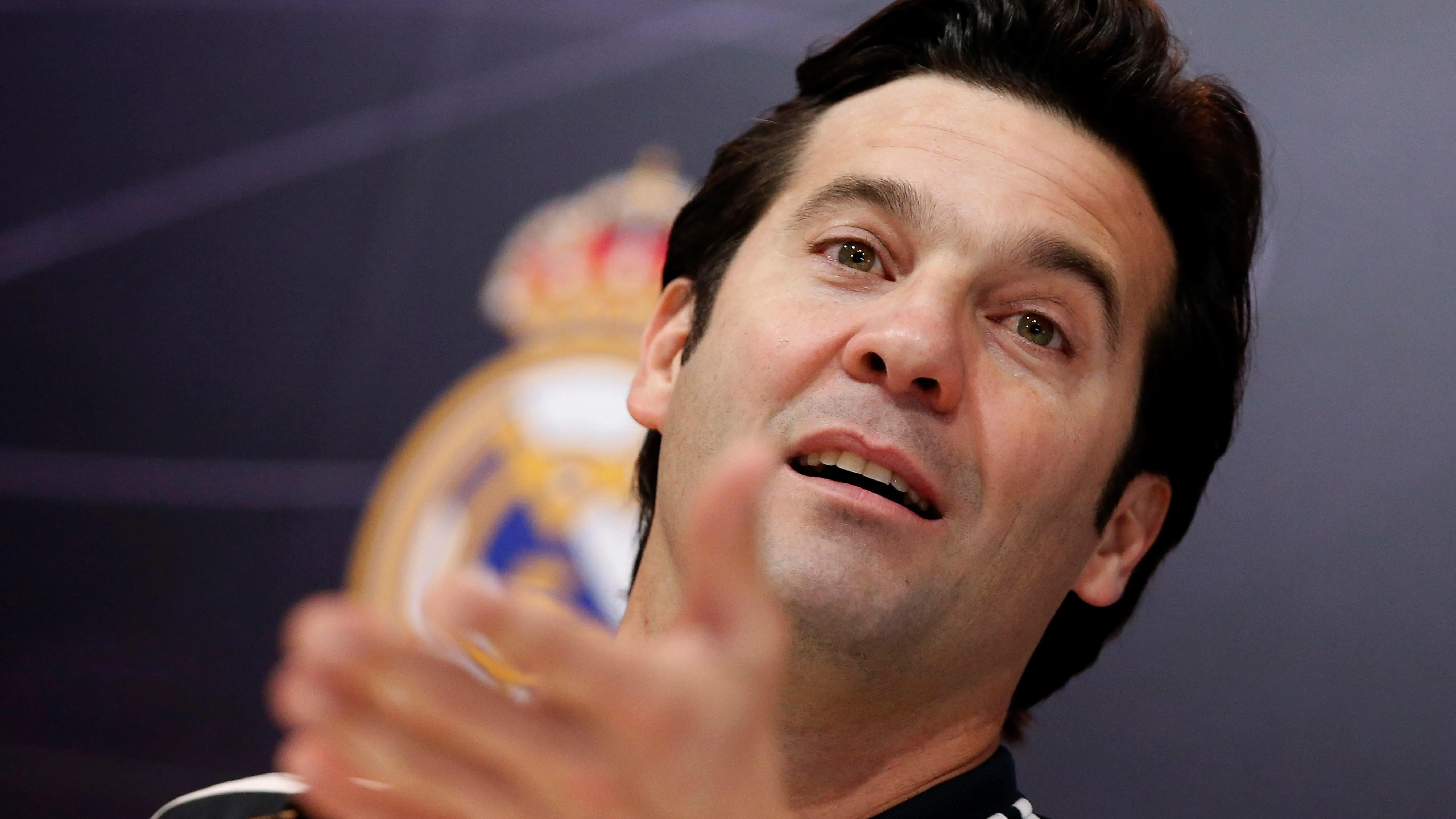 Solari, en rueda de prensa