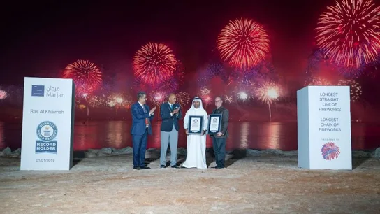 El emirato de Ras Al Khaimah recibe dos récord Guinness. El emirato de Ras Al Khaimah recibe dos récord Guinness.