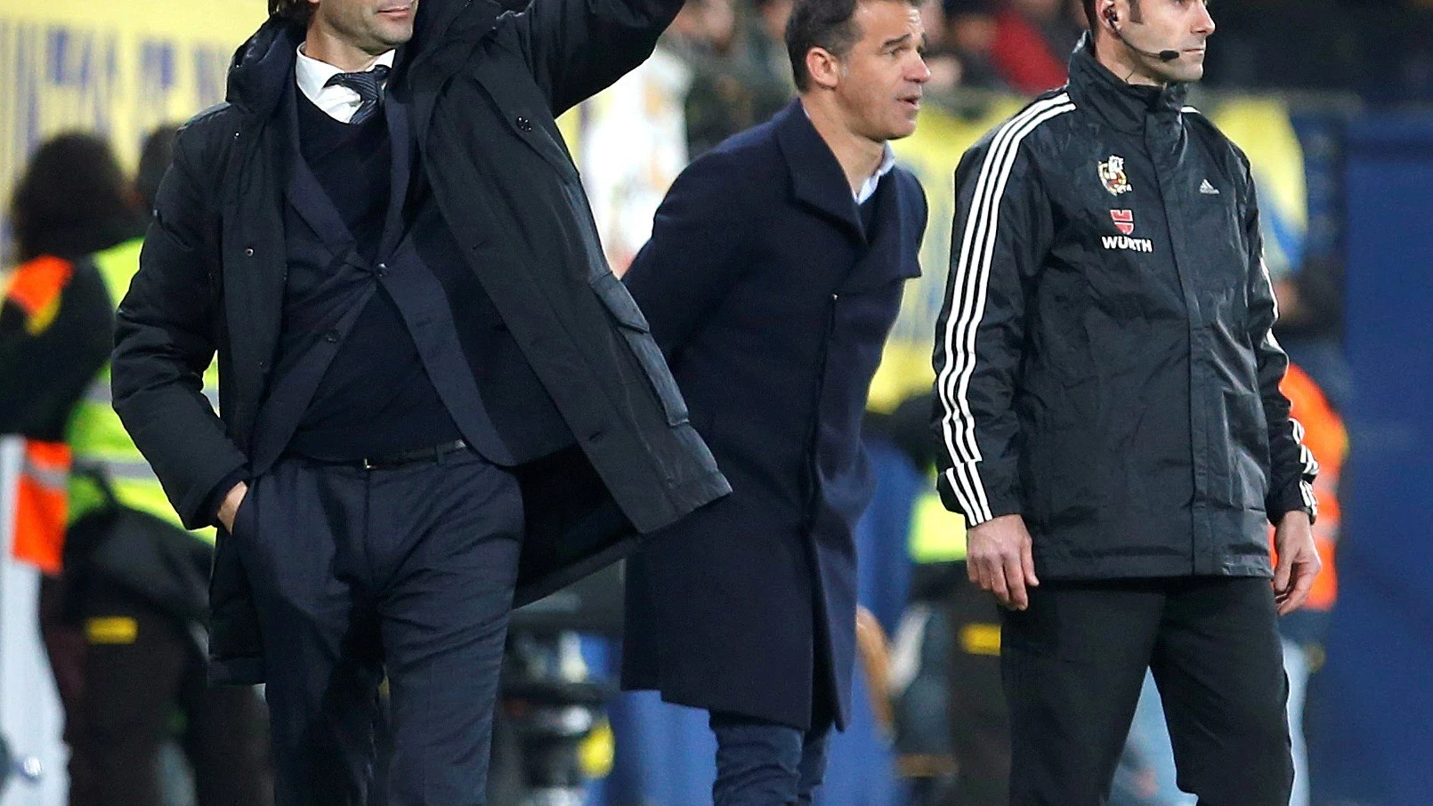 Santiago Solari, en la banda del Estadio de la Cerámica