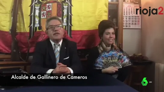 Alcalde de Gallinero de Cameros disfrazado de Franco Alcalde de Gallinero de Cameros disfrazado de Franco