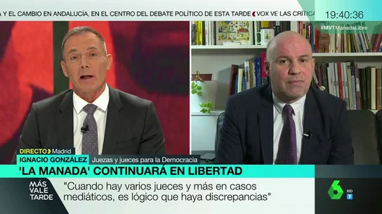 Ignacio González, Jueces para la Democracia, sobre la Manada: "Estos señores gozan de presunción de inocencia. No hay condena firme" Ignacio González, Jueces para la Democracia, sobre la Manada: "Estos señores gozan de presunción de inocencia. No hay condena firme"