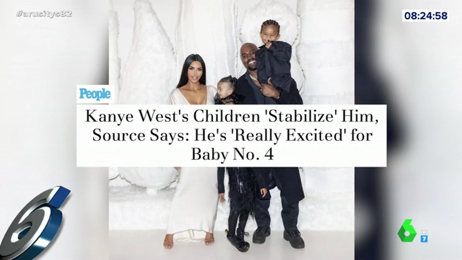 La familia de Kim Kardashian y Kanye West