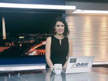 La presentadora Bre Payton en el plató de One American News La presentadora Bre Payton en el plató de One American News