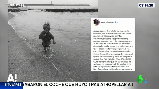 Felicitación de Sara Carbonero a su hijo Milán Felicitación de Sara Carbonero a su hijo Milán