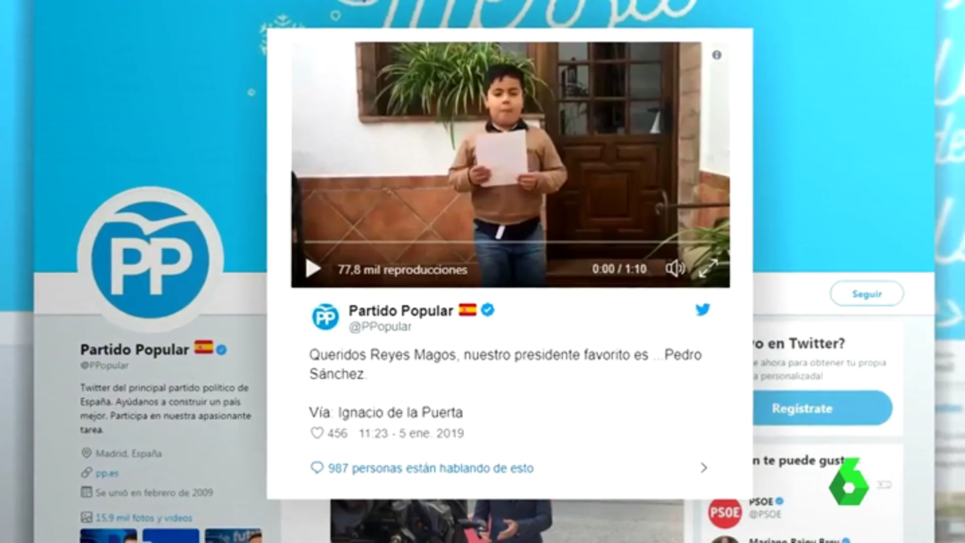 El Gobierno pedirá a la Fiscalía investigar el tuit del PP deseando la muerte a Pedro Sánchez