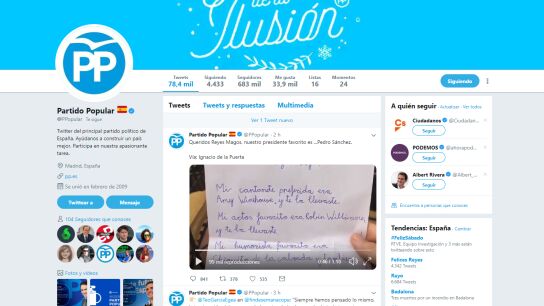 Tuit del PP en el que desea la muerte a Pedro Sánchez