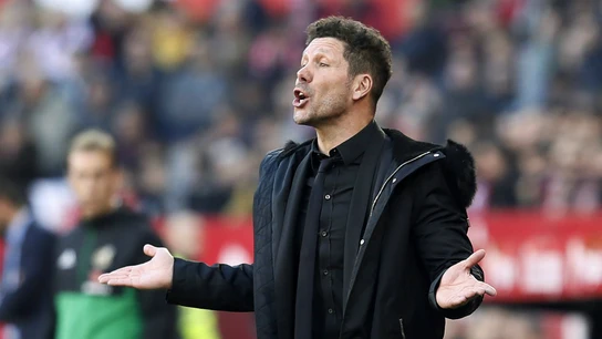 Simeone, en una acción de partido Simeone, en una acción de partido