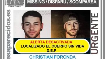 Christian Foronda, de 18 años, desaparecido en Cortijos Nuevos, Jaén