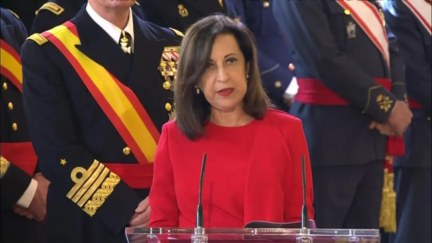 Margarita Robles, durante su intervención en la Pascua militar Margarita Robles durante su intervención en la Pascua militar