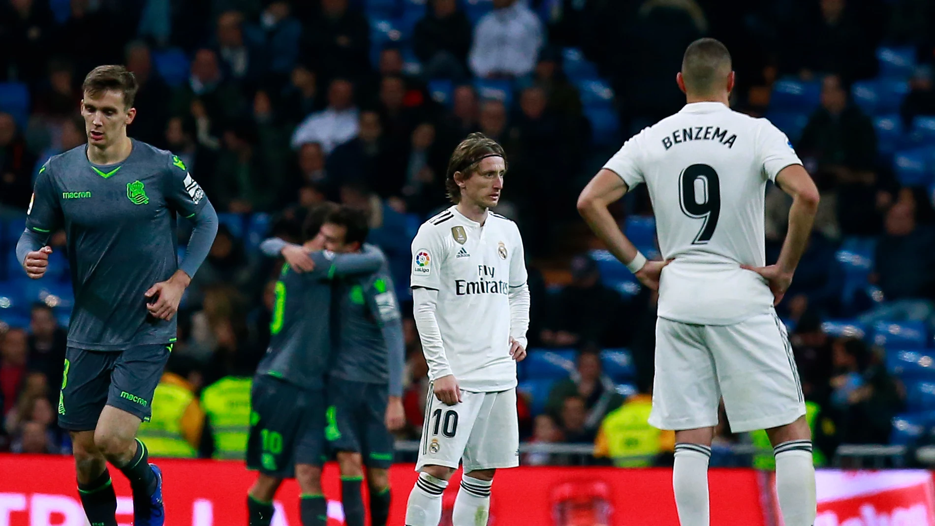 Luka Modric, abatido contra la Real Sociedad