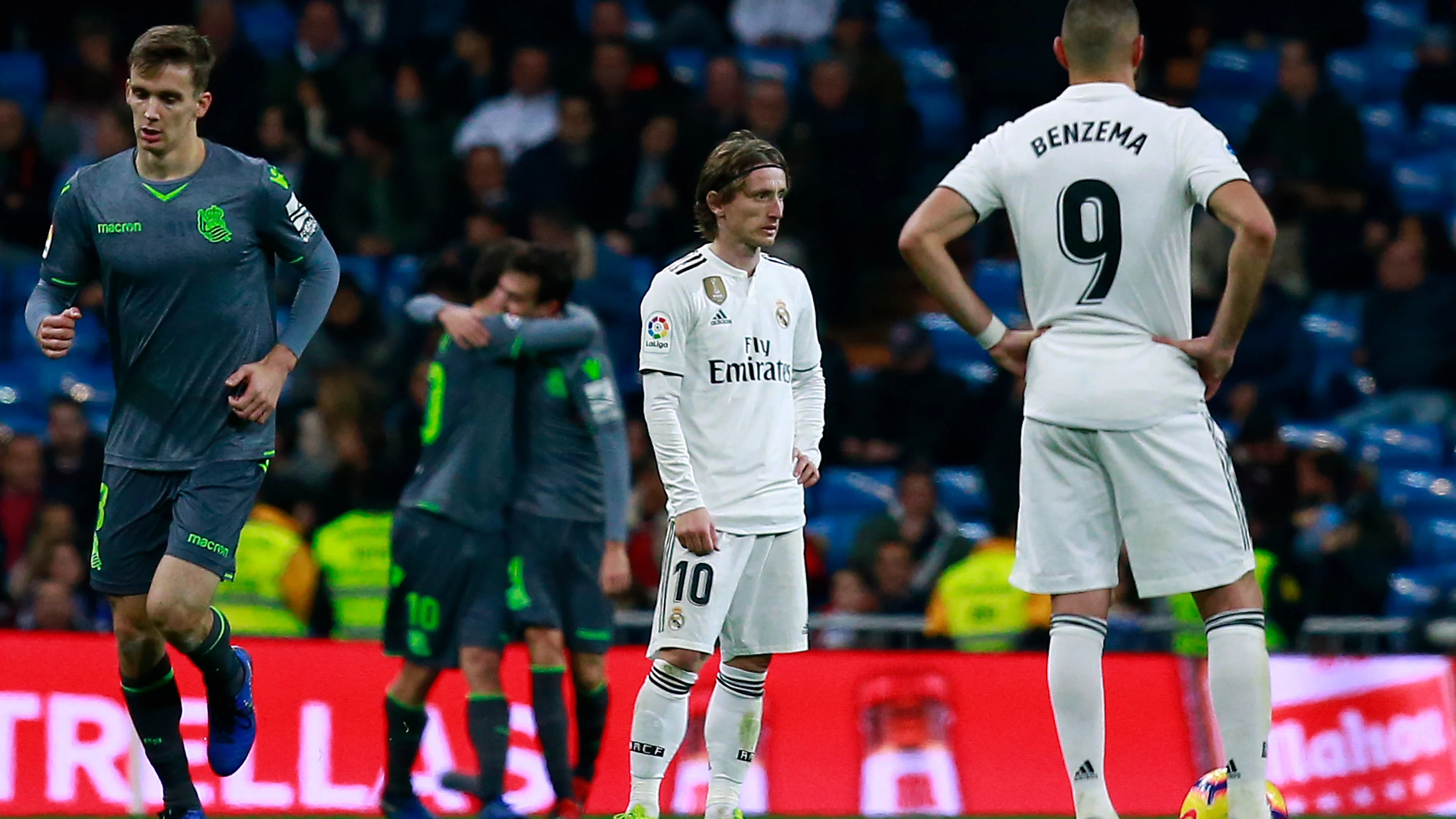 Luka Modric, abatido contra la Real Sociedad