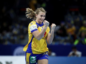 Isabelle Gullden, durante un partido Isabelle Gullden, durante un partido