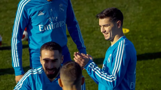 Brahim Díaz, en su primer entrenamiento con el Real Madrid Brahim Díaz, en su primer entrenamiento con el Real Madrid