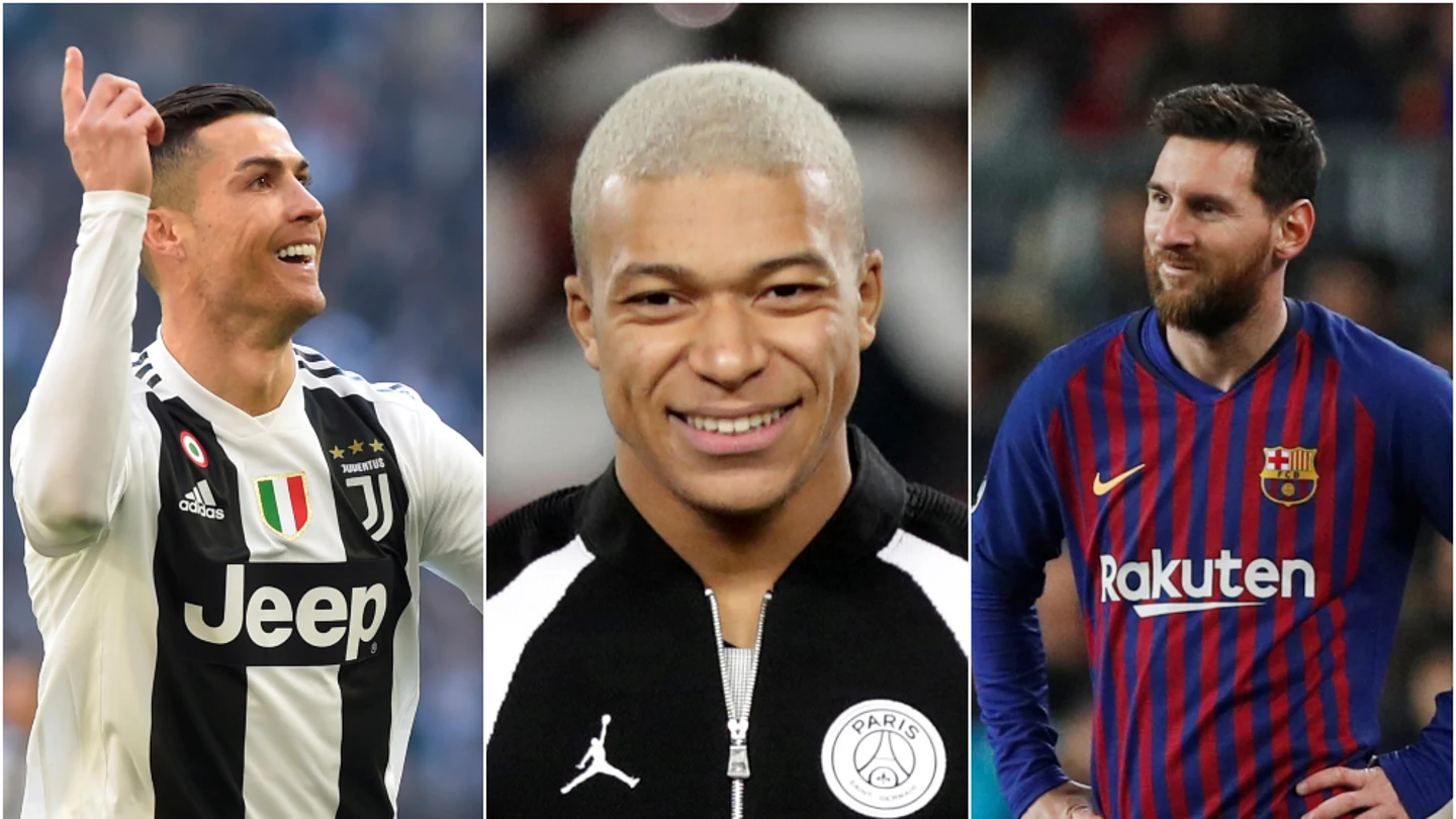 Cristiano Ronaldo, Mbappé y Messi Cristiano Ronaldo, Mbappé y Messi