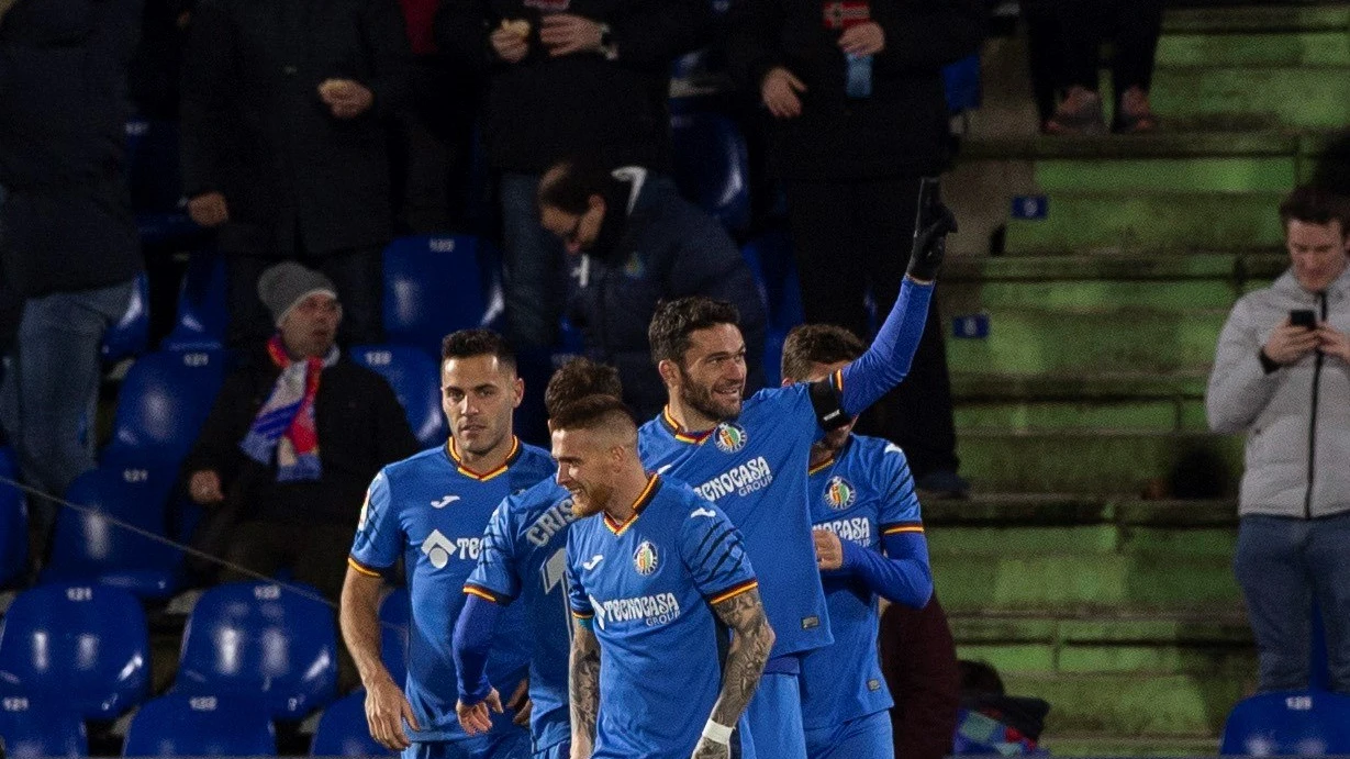 Jorge Molina celebra uno de sus goles con el Getafe