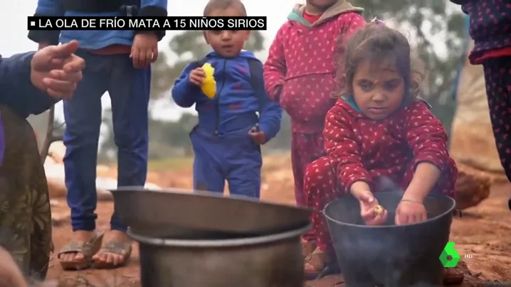 Niños en un campo de refugiados